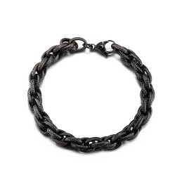 Bracelet En Titane À Chaîne Torsadée Épaisse Style Hip-Hop Rétro À Pois Noirs Pour Homme