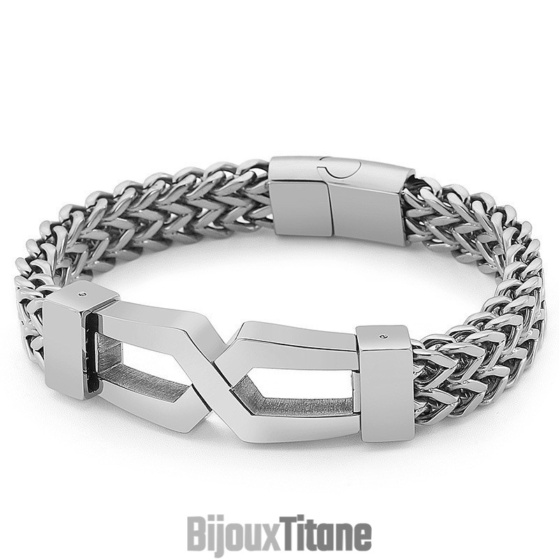 Bracelet En Titane Pour Homme Avec Lunettes Hip-Hop Tide Bracelet En Titane Pour Homme Avec Lunettes Hip-Hop Tide