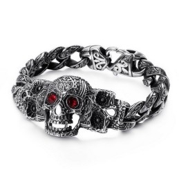 Bracelet Cool En Titane Avec Croix Et Zircone