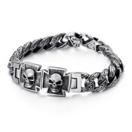 Bracelet Cool En Titane Avec Croix Et Zircone