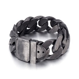 Bracelet Homme Tendance En Titane Noir