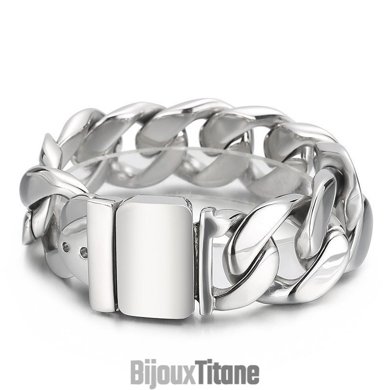 Bracelet Homme Tendance En Titane Noir