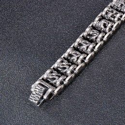 Bracelet En Titane Pour Homme Avec Chaîne De Vélo Dragon Rétro Cool