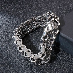 Bracelet En Titane Pour Homme Avec Chaîne De Vélo Dragon Rétro Cool