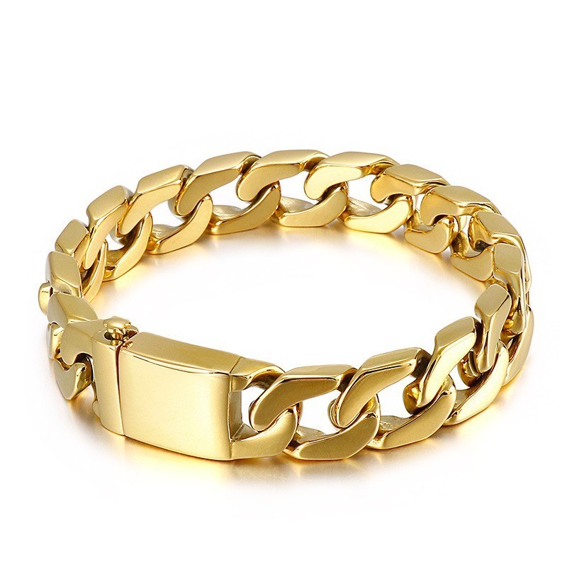 Bracelet Homme En Bronze Et Titane Style Hip-Hop Bracelet Homme En Bronze Et Titane Style Hip-Hop