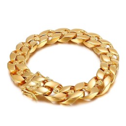 Bracelet Tête De Mort En Titane Pour Homme, Style Hip-Hop