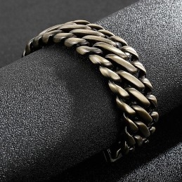 Bracelet Tendance En Bronze Épais 8 Titane