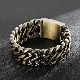 Bracelet Tendance En Bronze Épais 8 Titane