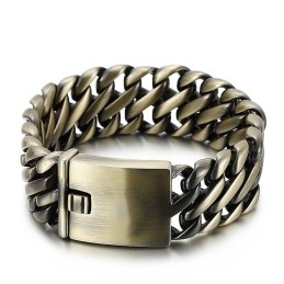 Bracelet Tendance En Bronze Épais 8 Titane