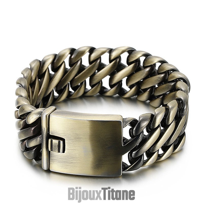 Bracelet Tendance En Bronze Épais 8 Titane Bracelet Tendance En Bronze Épais 8 Titane