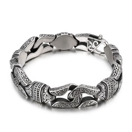 Bracelet Homme Rétro Géométrique Chic En Titane