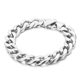 Bracelet Plat Double Face En Titane Plaqué Or 18 Carats Pour Homme