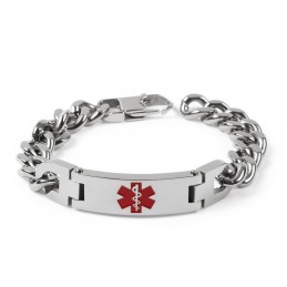 Version Du Bracelet En Titane Pour Homme Avec Logo Médical Rouge De La Marque Fashion Bend