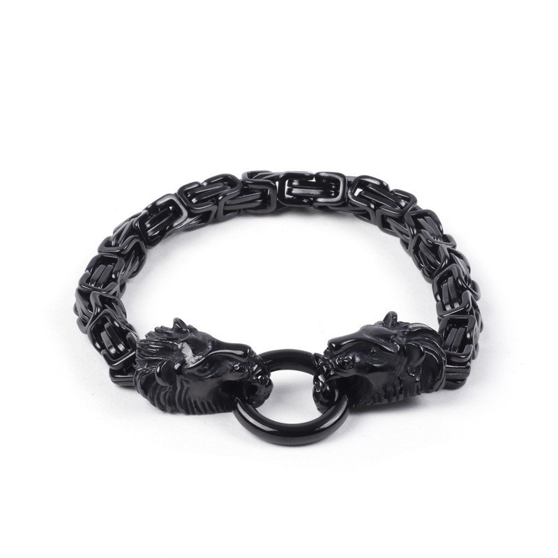 Bracelet Cross Border Pour Homme Avec Chaîne Empereur Et Petit Lion Bracelet Cross Border Pour Homme Avec Chaîne Empereur Et Petit Lion