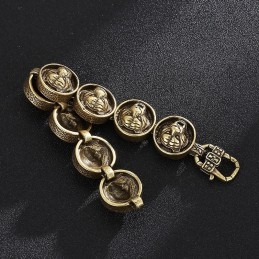 Bracelet Rond Vintage En Titane Avec Tête De Tigre Pour Homme