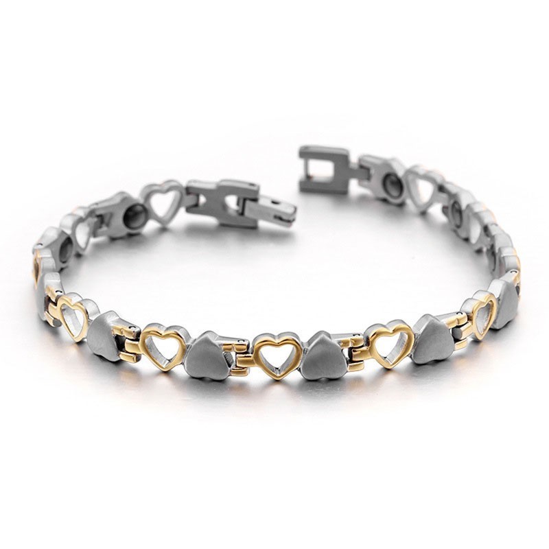 Bracelets En Titane Avec Aimant Bile Noir Love Pour Hommes Et Femmes, À Offrir Bracelets En Titane Avec Aimant Bile Noir Love Pour Hommes Et Femmes, À Offrir