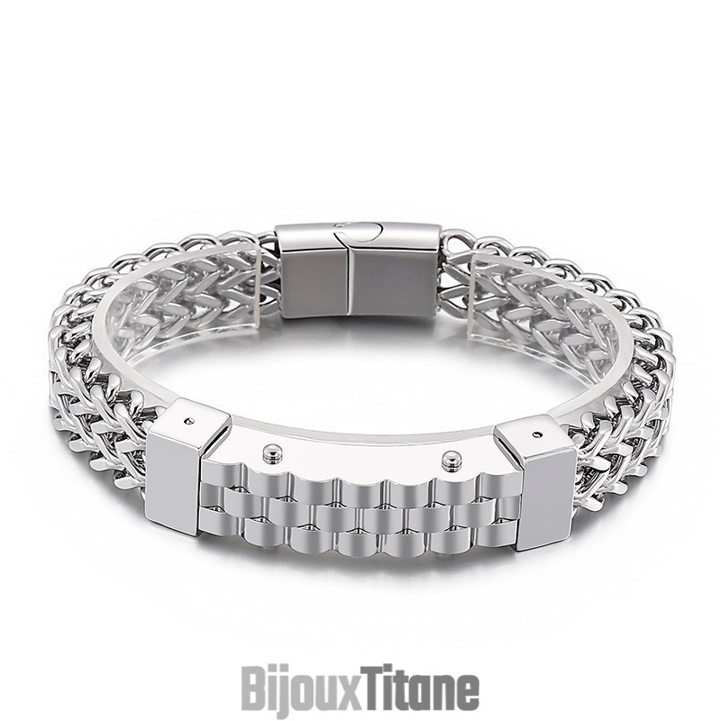 Bracelet En Titane Pour Homme, Style Hip-Hop Tendance
