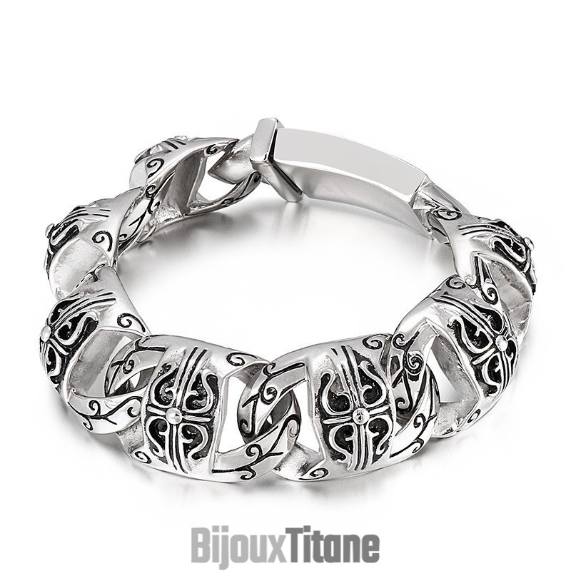 Bracelet En Titane Pour Homme Cool Skull Bracelet En Titane Pour Homme Cool Skull