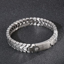 Bracelet Tendance En Titane Pour Homme Avec Surface Sablée