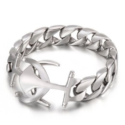 Bracelet Homme En Titane Chic Avec Ancre De Bateau Et Accessoires