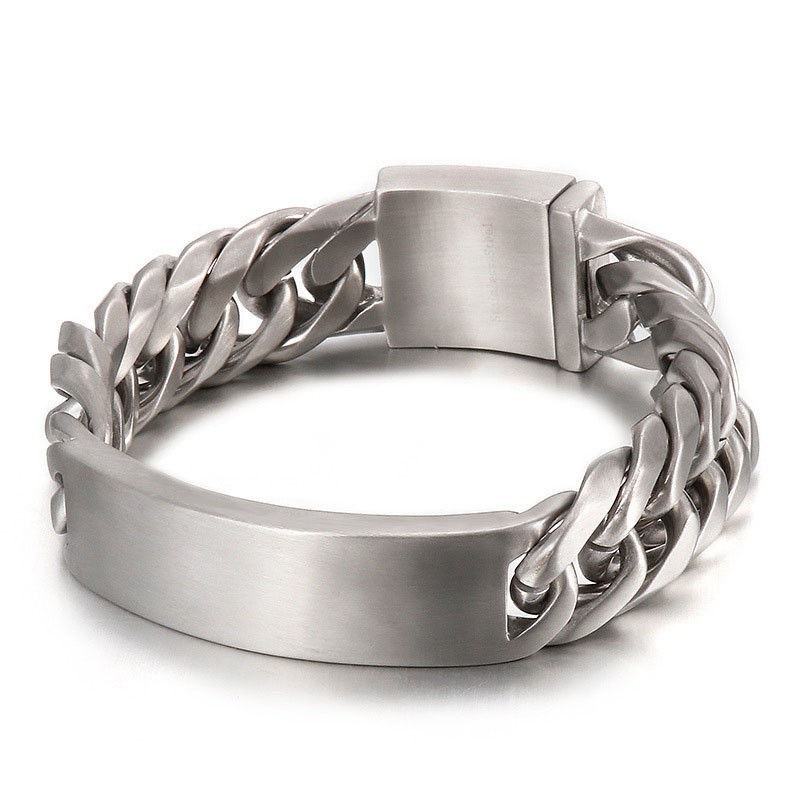 Bracelet En Titane Pour Homme De Style Gothique Rock Chic Et Cintré