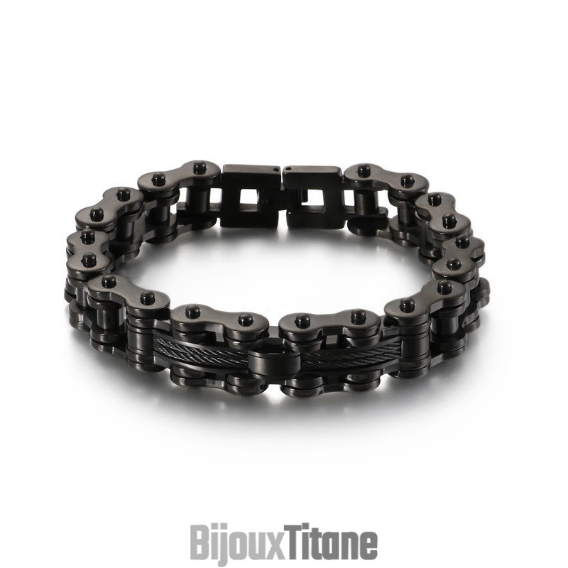 Bracelet Tide En Titane Pour Homme, Bracelet Chaîne Style Motard Rock Bracelet Tide En Titane Pour Homme, Bracelet Chaîne Style Motard Rock