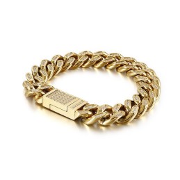 Bracelets Hip-Hop Pour Hommes En Titane Avec Diamants