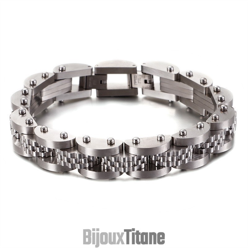 Bracelet Chaîne De Vélo En Titane Pour Homme Avec Sangle Bracelet Chaîne De Vélo En Titane Pour Homme Avec Sangle