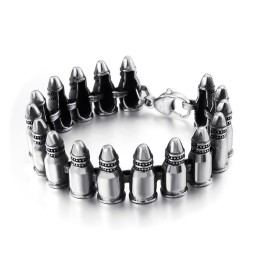 Bracelets Bullet Pour Homme, Accessoires Gothiques Et Rock Chics