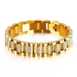Bracelets En Titane Pour Hommes, Sertis De Diamants