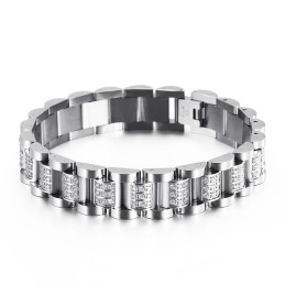 Bracelet En Titane Pour Homme Avec Diamants