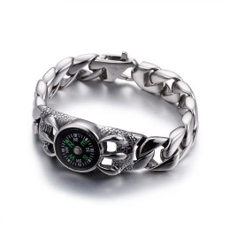 Bracelet D'Extérieur Rétro Pour Homme Avec Boussole