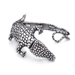 Nouveau Bracelet En Titane Pour Homme Motif Lézard Animal