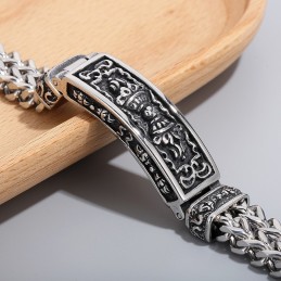 Bracelet En Titane Pour Homme, Motif Incurvé, Tendance