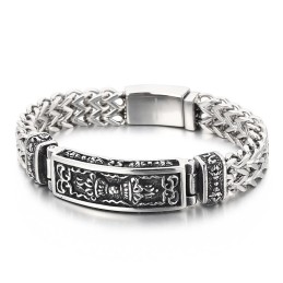 Bracelet En Titane Pour Homme, Motif Incurvé, Tendance