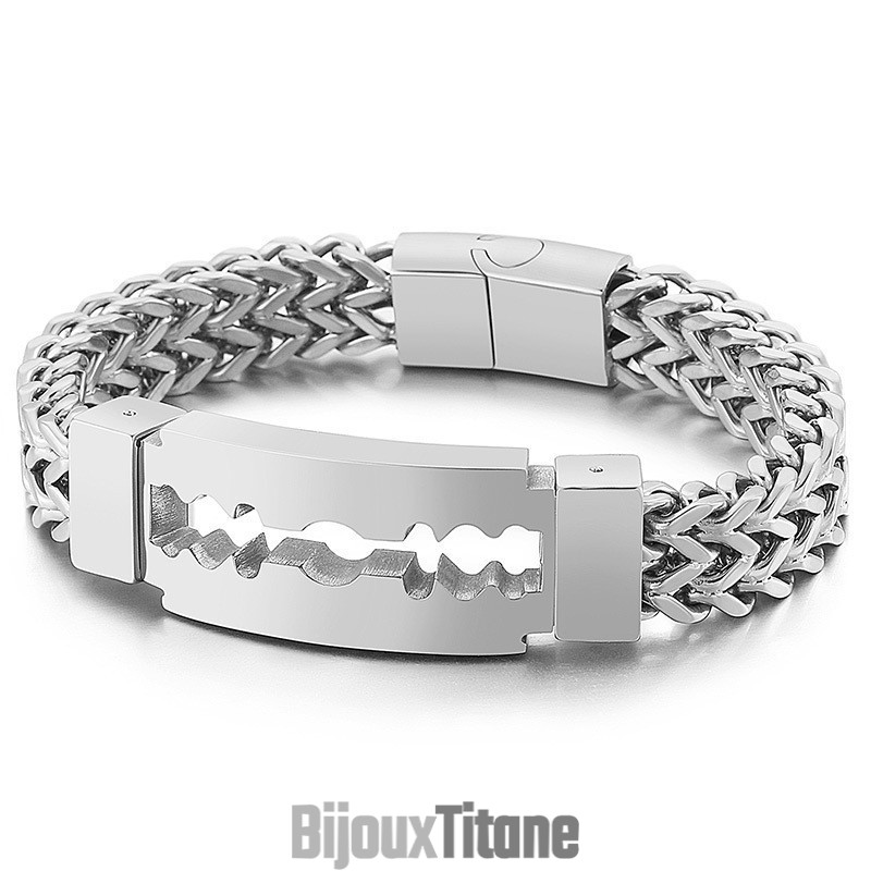 Bracelet En Titane Plaqué Sous Vide De Marque Blade Curved Pour Homme Bracelet En Titane Plaqué Sous Vide De Marque Blade Curved Pour Homme