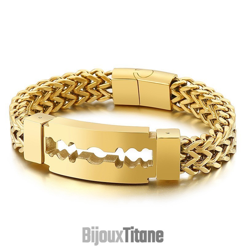 Bracelet En Titane Plaqué Sous Vide Blade Bend Pour Homme