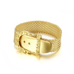 Bracelet Ceinture Tendance En Os De Serpent Doré