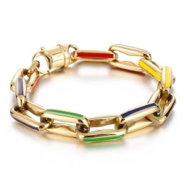 Bracelets Cubains Colorés Épissés Hip-Hop