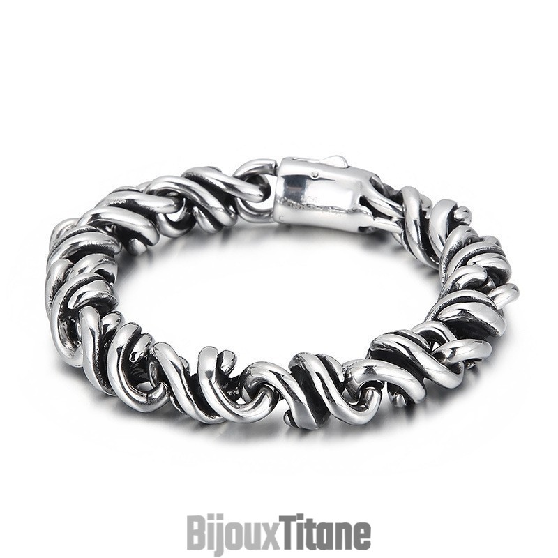 Bracelet Tendance En Titane Poli Pour Homme, À Offrir Bracelet Tendance En Titane Poli Pour Homme, À Offrir