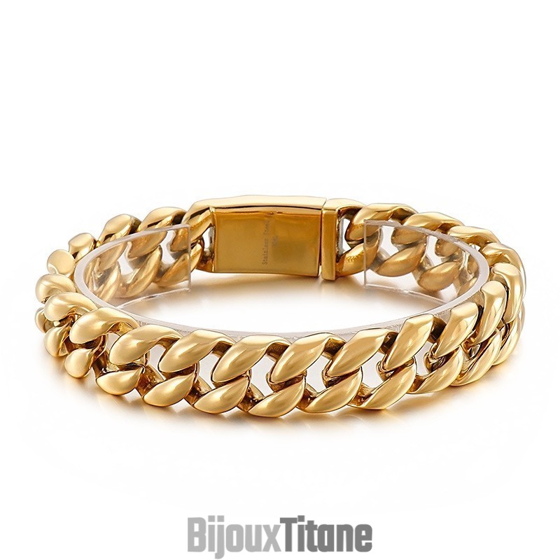 Bracelet En Titane 18 Carats Plaqué Sous Vide Pour Homme