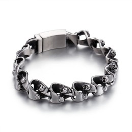 Bracelet En Titane Pour Homme, Motif Tête De Mort, Cool Et Chic
