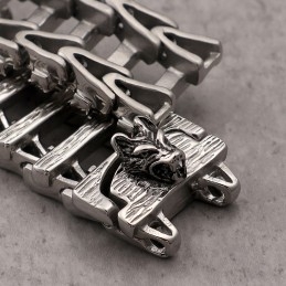 Bracelet En Titane À Tête De Dragon De Style Chic Pour Homme