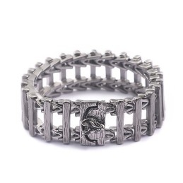 Bracelet En Titane À Tête De Dragon De Style Chic Pour Homme