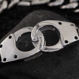 Bracelet En Titane Tissé Géométrique Avec Menottes Tendance Pour Homme