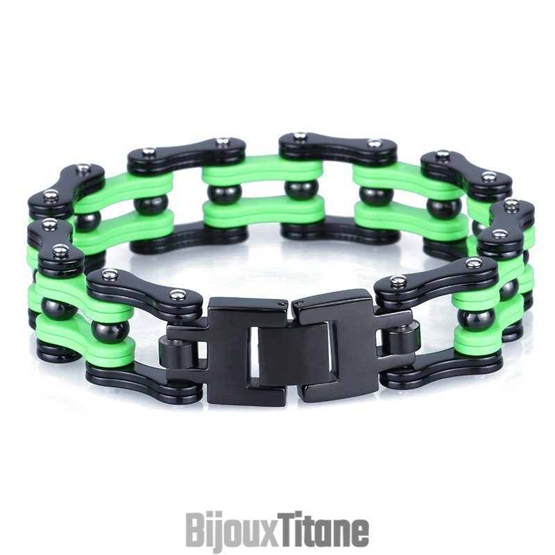 Bracelet De Cyclisme Pour Homme En Titane Galvanisé De Style Rock Hip-Hop Bracelet De Cyclisme Pour Homme En Titane Galvanisé De Style Rock Hip-Hop