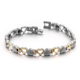 Bracelets En Titane Avec Aimant Bile Noir Love Pour Hommes Et Femmes, À Offrir
