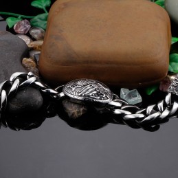 Bracelet En Titane Incurvé Avec Croix Et Zircone Pour Homme