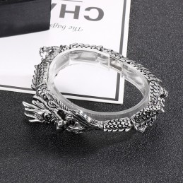 Bracelet En Titane Pour Homme, Motif Dragon Du Zodiaque, Cool Et Chic