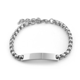 Bracelet Couple Carré Incurvé De Style Chic En Titane
